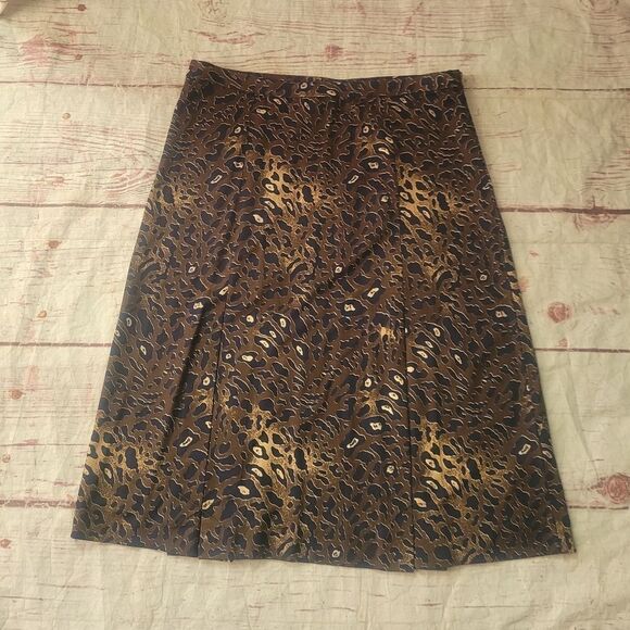 Tory Burch Farah Abstract Leopard Print Skirt Size Medium NWT - Picture 2 of 6